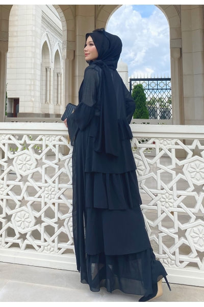Bidadari Abaya Cardigan in Black Bidadari Abaya Cardigan in Black